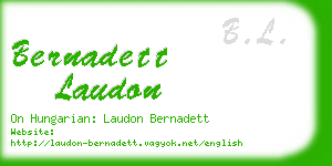 bernadett laudon business card